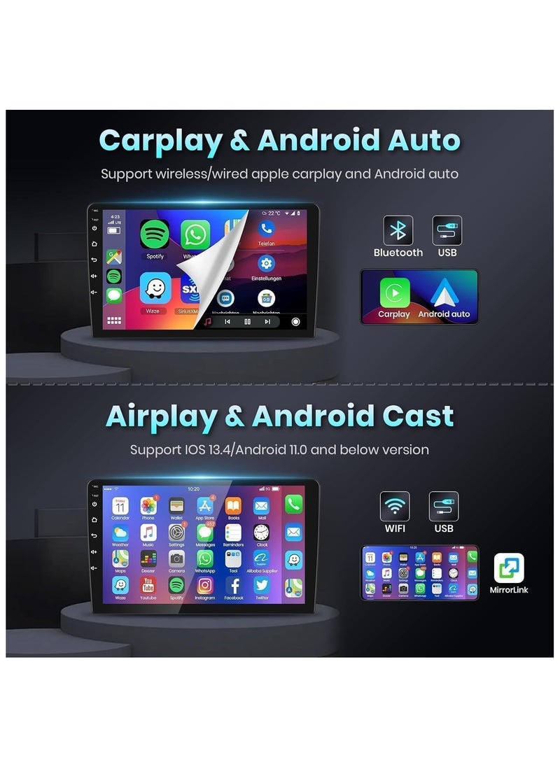 Android Car Stereo for Toyota Camry 2018-2020 6GB RAM 128GB ROM Support SIM Card, Carplay, M-Link Wi-Fi BT, Radio GPS, 10 Inch IPS Touch Screen with AHD Camera Included