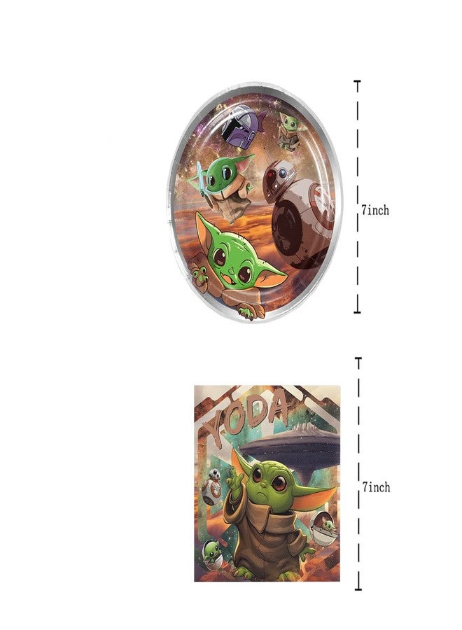 Omto 40Pack Baby Yoda Party Supplies include 20 plates, 20 napkins for Baby Yoda party decoration - Image 3