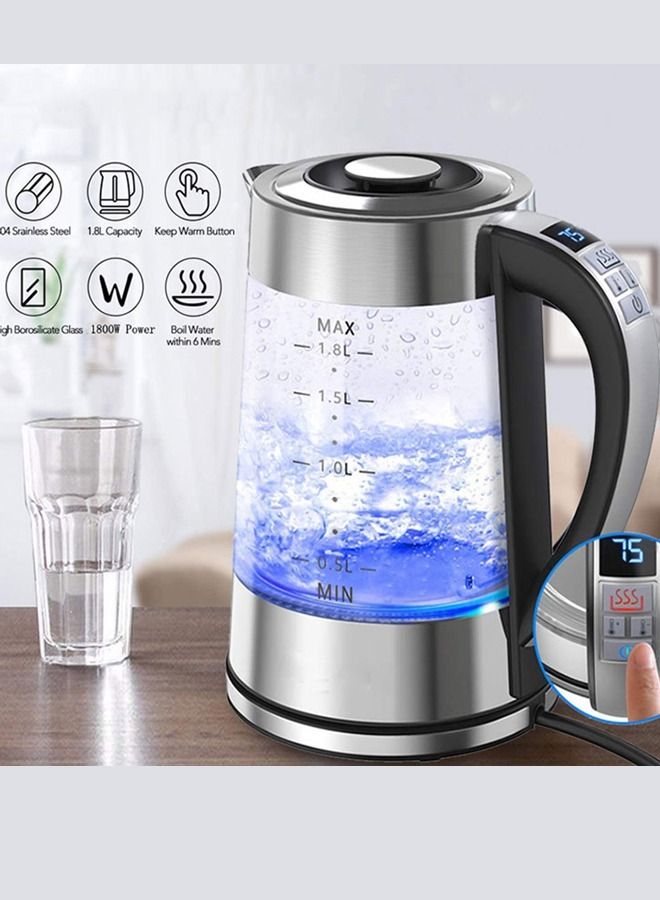 أسيف جداية كهربائية بسعة 1.8 لتر مع فلتر وتحكم في درجة الحرارة وجهاز تسخين ماء ذكي وإبريق شاي للماء بقوة 220 فولت - Image 3