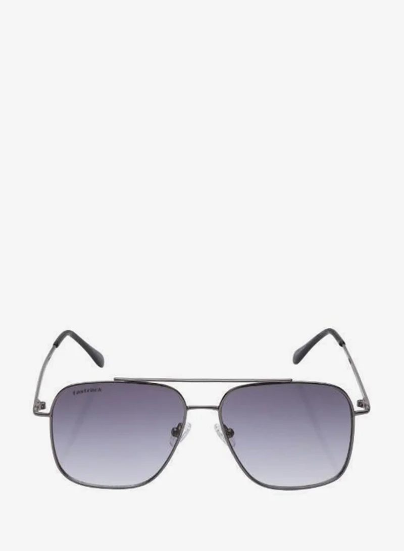 fastrack Non Polarized Sunglasses Gunmetal Frame Purple Mirror Lens 56mm  - M253PL9V