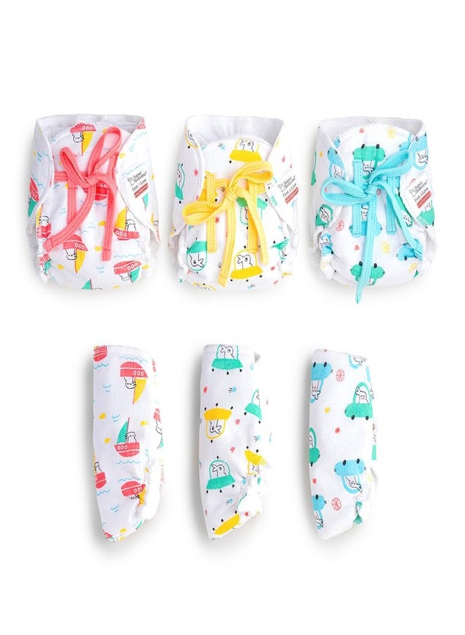 SuperBottoms DryFeel Baby Langot 0-6 months l Organic Cotton Modern Baby Nappy l Mess-free Langot with Gentle Elastics l Super DryFeel Top Layer l Diaper-free Time Essential | 6 Pack - Image 2