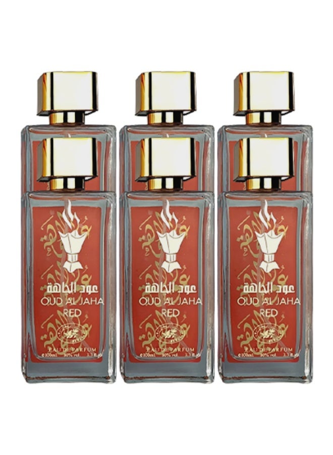 Rehana 6 Pieces Oud Al Jaha Red Perfume For Women 100ml EDP - Image 1