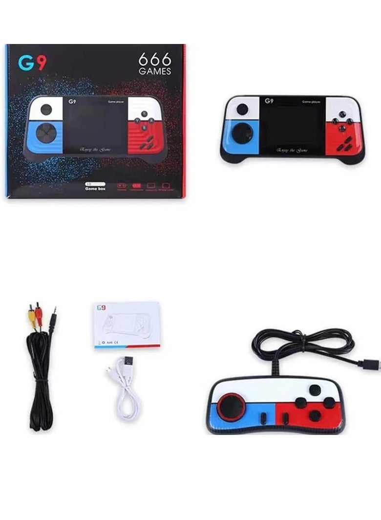 Handheld Game Console Toy 3.0 Inch Screen Handheld Game Consoles with 666 Games Rechargeable Handheld Game Consoles Classic Interesting Games Multicolour