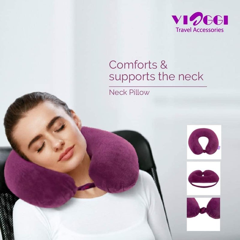 Viaggi Grey Memory Foam travel neck pillow - Image 5