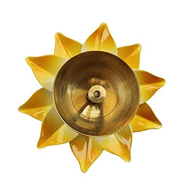 Sanvatsar Metal Diya Lotus Design Set of 6 Oil lamp Deepak, Navaratri Gift Diwali Gift Corporate Gift Home Decor Item in Diwali Pooja - Image 4