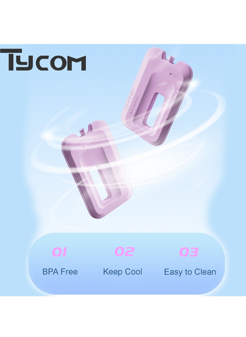 TYCOM - Tycom Ice Packs for Lunch Box Reusable Ultra Thin Freezer Packs Long Lasting for Coolers. Cooler Bag for Work School Picnic or Camping Keep Food Fresh 460ml 2 Pack. - Image 1
