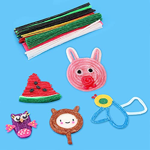 Bofoho 500pcs Wiky Sticks Art Crafts Wax Yarn Sticks Bendable Camping Essentials for Kids Toddlers Travel Road Trip Activities Perfect Handicraft Christmas Gift - Image 5