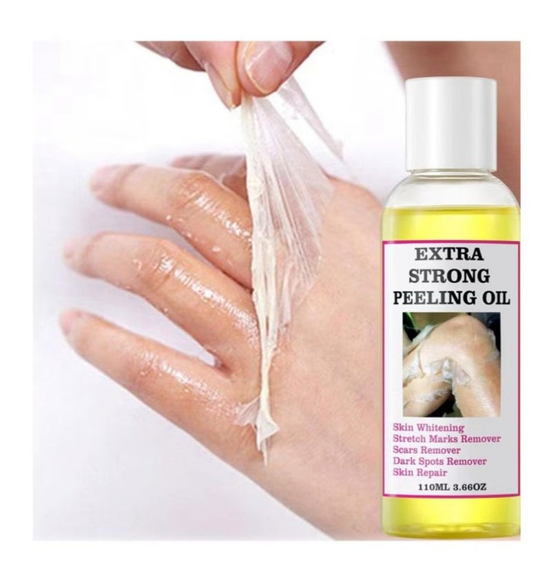 OUHOE Peeling Oil for Dark Skin, Yellow Scrub Oil, Body Exfoliating Solution for All Skin Types - Image 3