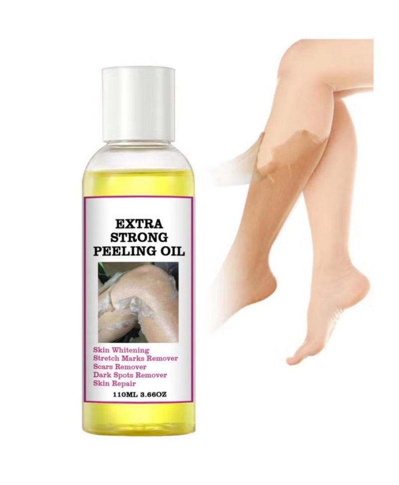 OUHOE Peeling Oil for Dark Skin, Yellow Scrub Oil, Body Exfoliating Solution for All Skin Types - Image 4