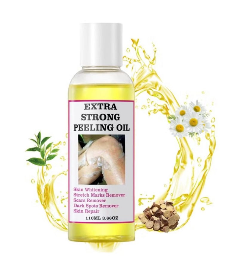 OUHOE Peeling Oil for Dark Skin, Yellow Scrub Oil, Body Exfoliating Solution for All Skin Types - Image 2