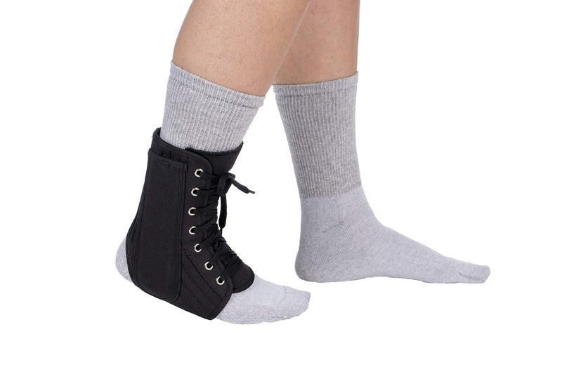 FitPro FPUS8827 Lace Up Ankle Support Brace with Removable Inserts, Large - Image 1