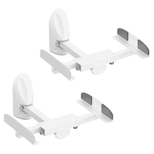 AVF Traditional Steel Side Clamping Speaker Mounts in White (Set of 2) - Image 1