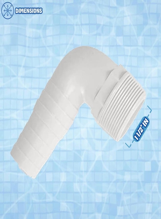 Poolzilla 1 ½” Elbow Adapter for Swimming Pools - Durable PVC - Connector for Pool Filter Hoses - 1 Adapter - Image 2
