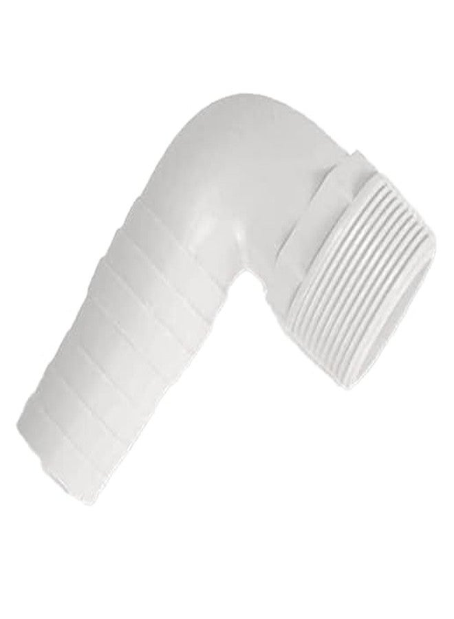 Poolzilla 1 ½” Elbow Adapter for Swimming Pools - Durable PVC - Connector for Pool Filter Hoses - 1 Adapter - Image 1