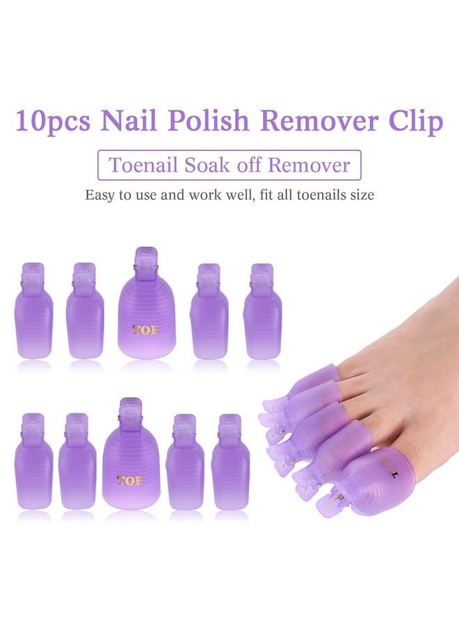 MAKARTT Gel Nail Polish Remover Clips Kitwith Double Ended Metal Cuticle Pusher20 Pcs Plastic Resuable Finger And Toe Nail Clips For Removal Acrylic Nail Art Gel Polish Soak Off Cap Clip - Image 4