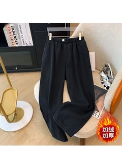 Generic Plus Size Velvet Thick Casual Pants Women Autumn Winter Black (shipped within 7 days) 