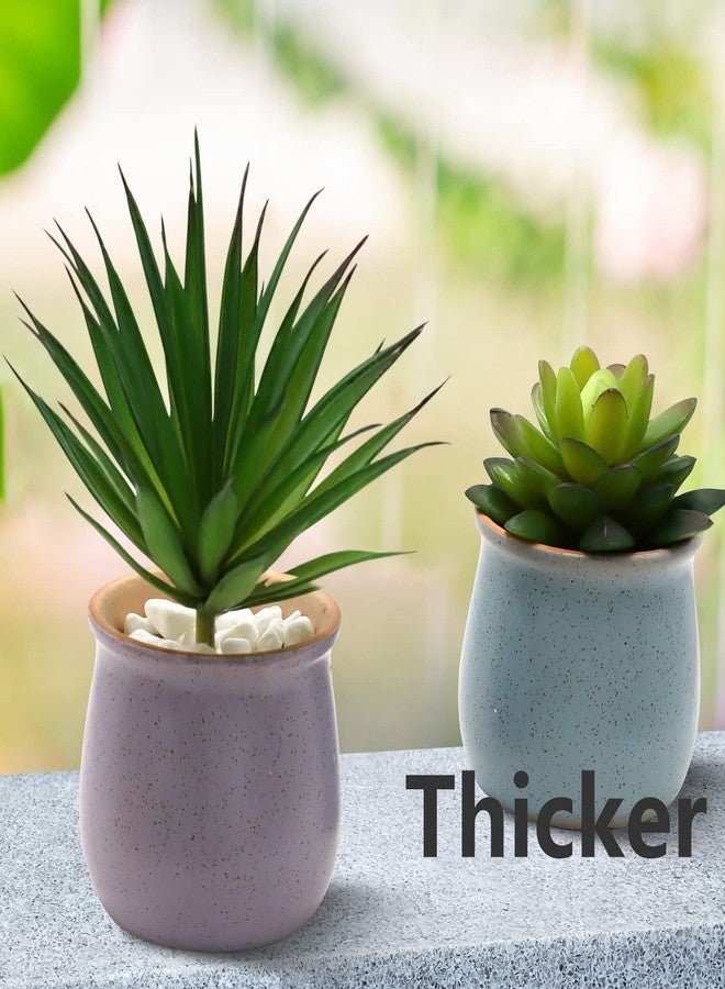 Hecaty 5 Pcs Faux Succulents Set, Realistic Fake Succulents, Artificial Hanging Ornaments Fleshed Plant Textured for Home Garden Wedding Party Spring Decoration (Green) - Image 5