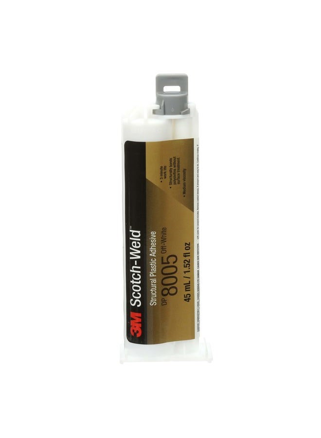 3M Scotch-Weld Structural Plastic Adhesive DP8005 Off-White, 45mL Duo-Pak - Image 1