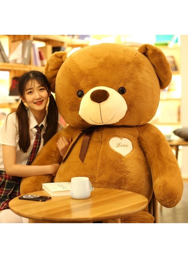 Large Bear Net Red Products Teddy Bear Doll Doll Plush Hair Doll Shake Tonic Stall Teddy Bear-Color:Brown T-Shirt/Forever Baby-Height:Full Length 1.2m Right Angle 140cm  - Image 5