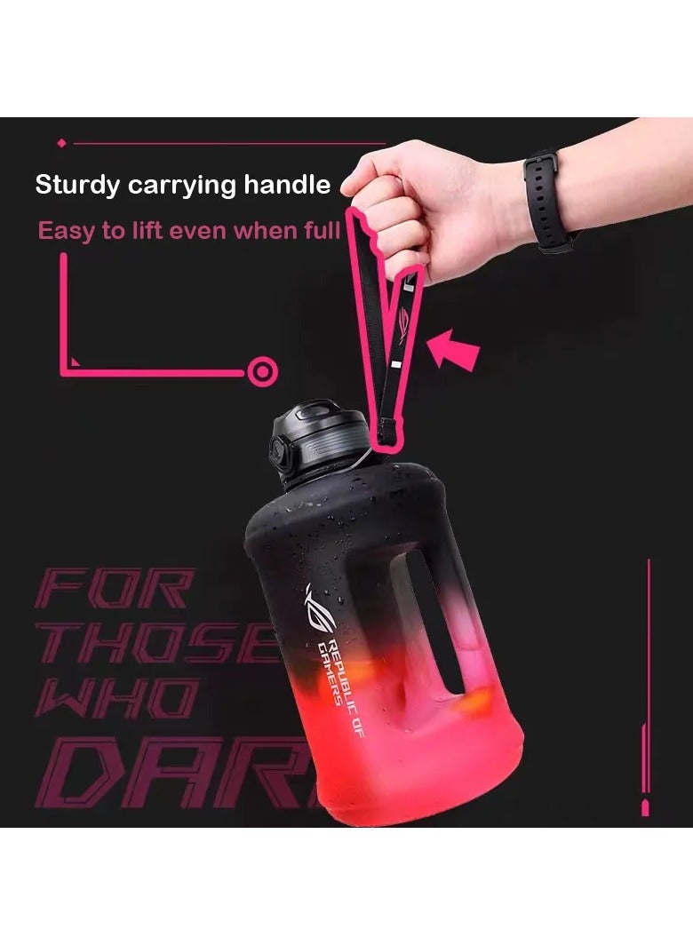 AROAQ Internet Celebrity Ton Barrel Large Capacity Plastic Water Cup Sports Fitness Frosted Kettle Gradient Color Portable Summer Cup - Image 2