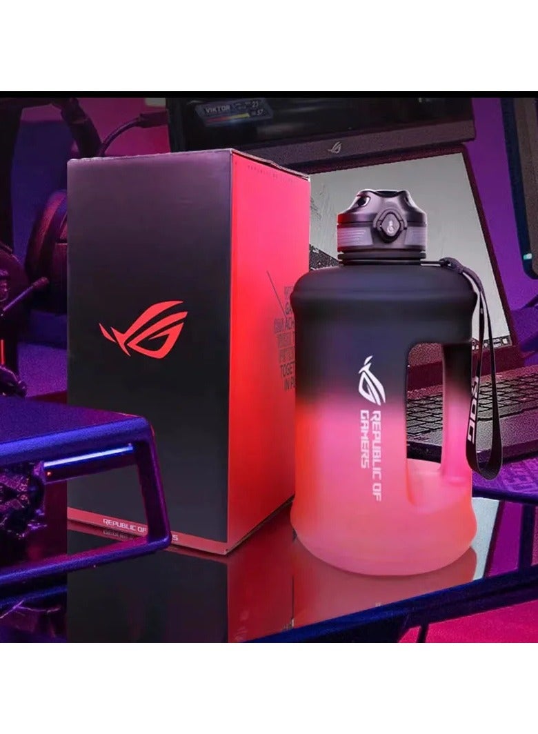 AROAQ Internet Celebrity Ton Barrel Large Capacity Plastic Water Cup Sports Fitness Frosted Kettle Gradient Color Portable Summer Cup - Image 1