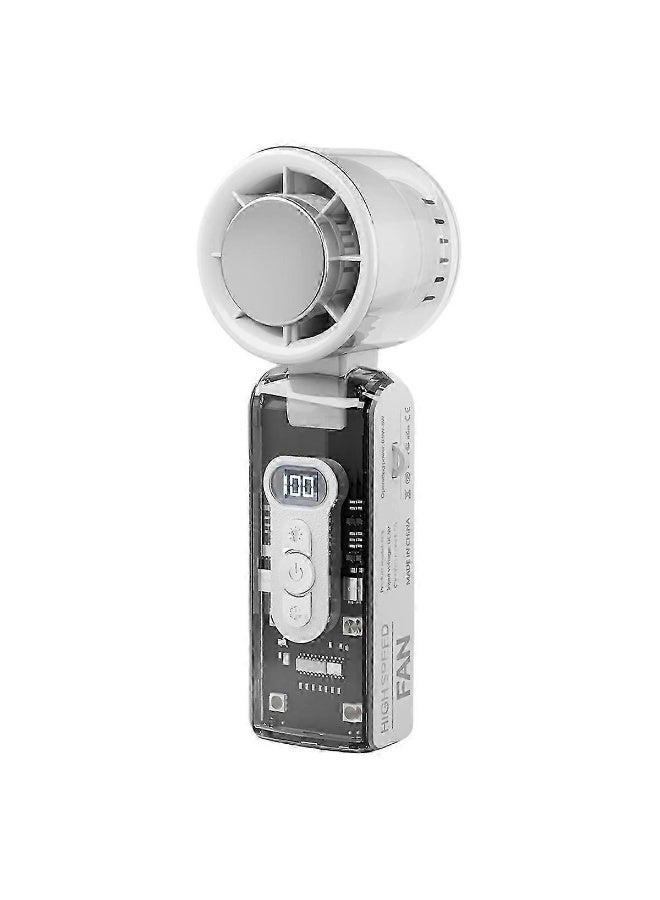 Ebazario High Speed Folding Cooling Fan With Cooling Plate Portable Handheld Fan and Digital Display. - Image 2
