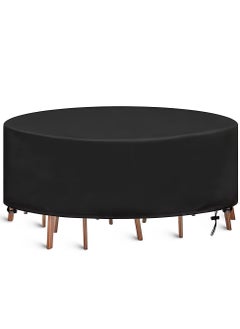 Topify TOPIFY Round Patio Furniture cover, Oxford Material 210D Table Cover, Outdoor Furniture Cover Waterproof, UV Resistant- 140 x 74 cm  - Image 1