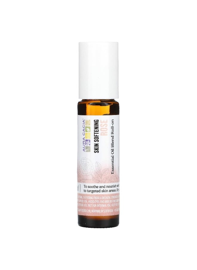 Aura Cacia Aura Cacia, Essential Oil Blend, Skin Softening Roll-On, Rose, .31 fl oz (9.2 ml)  - Image 1