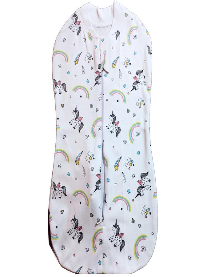 MammaChamp Zipper Swaddle Sleeping Sack/Pod/Wrap/Blankets/Bag New Born Baby for 0-3 Months (Pack of 1) (Aeroplane Design) (Unicorn Design) - Image 1