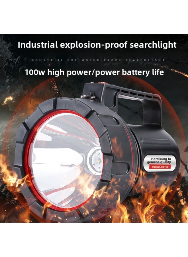 Flashlight Explosion-proof Strong Light Rechargeable Outdoor Super Bright Multifunctional Waterproof Long-range Portable Led Searchlight-Color:Rb-3001 Industrial Explosion-proof (portable Lamp + Built-in 2 18650 Lithium Battery Pack + Data Cable + Charger + Gift Box)  - Image 3