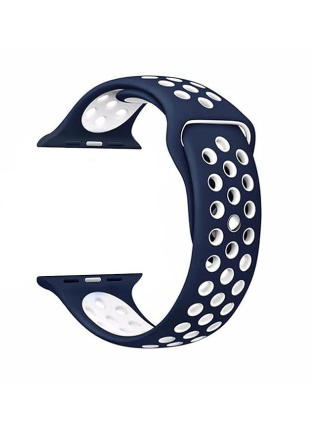 ten.tech Sport Band Compatible with Apple Watch Band Ultra 49mm 45mm 44mm 42mm 46mm for Men Women,Soft Silicone Breathable Strap Sport Band for iWatch Ultra 2 SE Series 9 8 7 6 5 4 3 2 1 - Image 1
