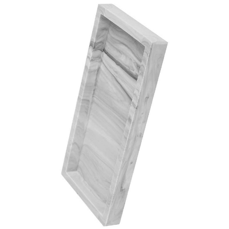 Large Capacity Marble Pattern Tray For Vanity Counter Kitchen Bathroom Multipurpose Accessory - Image 2