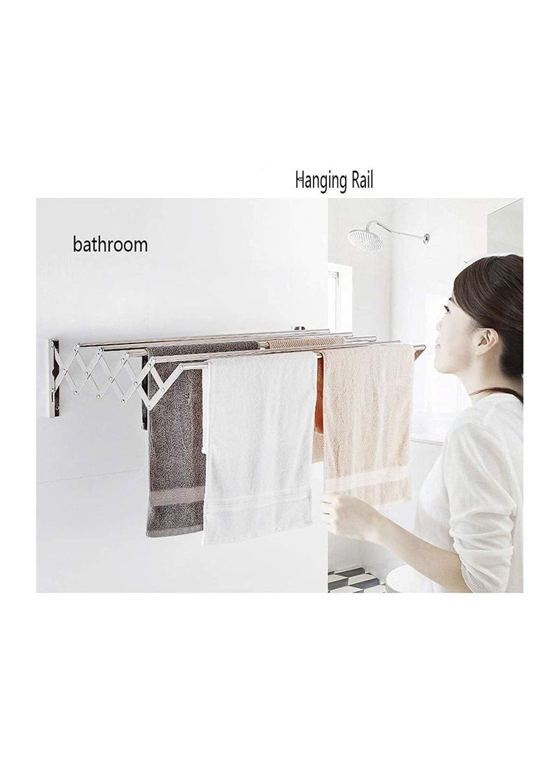 HOME DWELL 80cm Foldable Rack, Compact Storage Solution for Clothes, Towels & Laundry Room  - Image 2