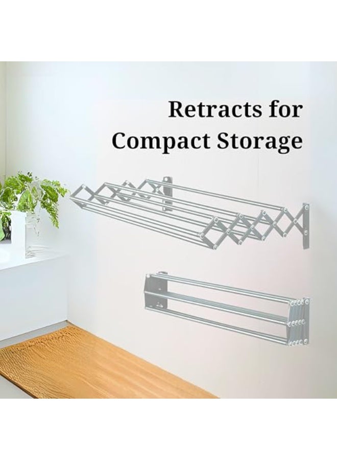 HOME DWELL 80cm Foldable Rack, Compact Storage Solution for Clothes, Towels & Laundry Room - Image 4