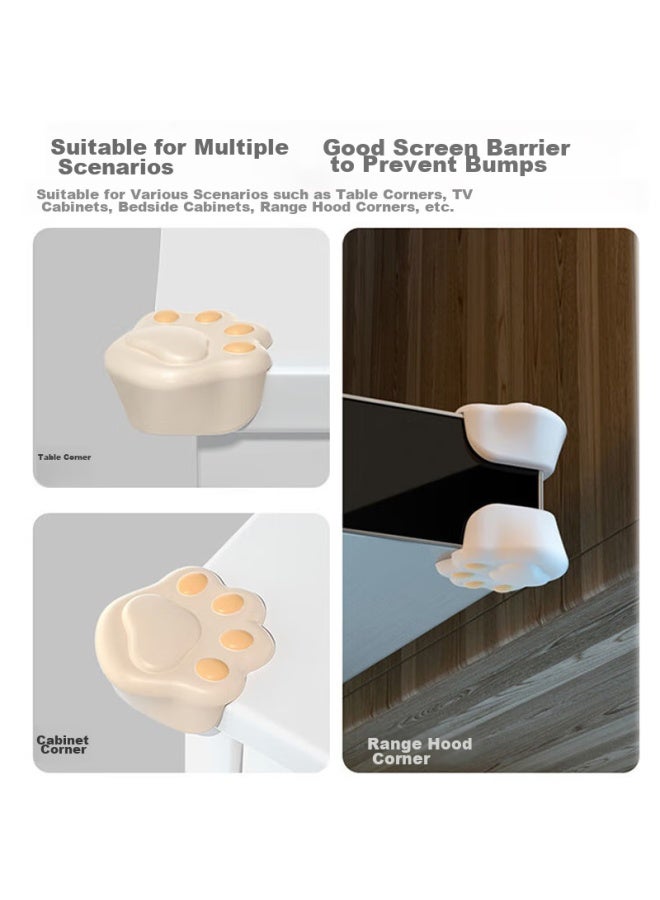 9i9 Baby Corner Guards, 6-pack, Infant Anti-collision Protectors, Table Edge Cushions, Coffee Table Corner Protectors, 22a108 Cat Paw Design - Image 4