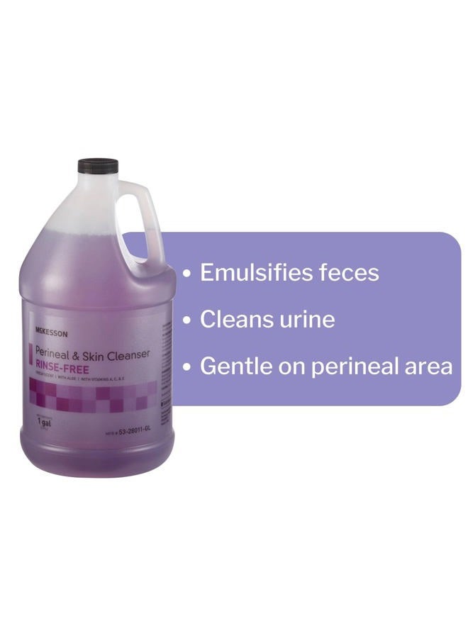 McKesson Perineal Skin Cleanser with Aloe, 1 Gallon [Pack of 1] Rinse-Free Body Wash for Incontinence or Ostomy Care, Fresh Scent - Image 4
