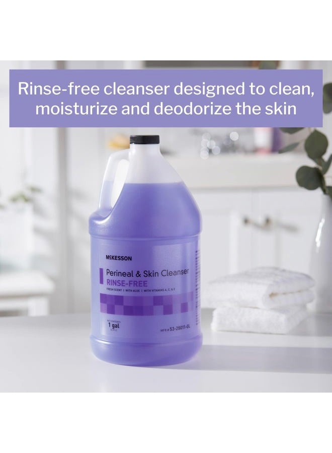 McKesson Perineal Skin Cleanser with Aloe, 1 Gallon [Pack of 1] Rinse-Free Body Wash for Incontinence or Ostomy Care, Fresh Scent - Image 2