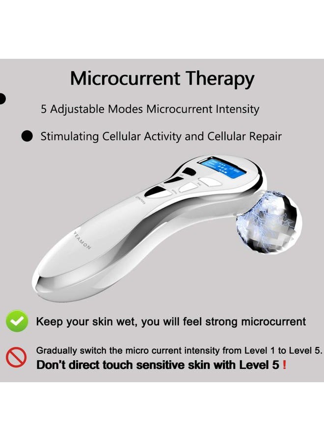 Yeamon 4D Microcurrent Face Massager Roller,Electric Rechargeable Face Lift Roller Arms Legs Massager for Anti Aging Wrinkles Facial Massage - Image 2