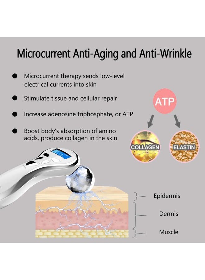 Yeamon 4D Microcurrent Face Massager Roller,Electric Rechargeable Face Lift Roller Arms Legs Massager for Anti Aging Wrinkles Facial Massage - Image 4