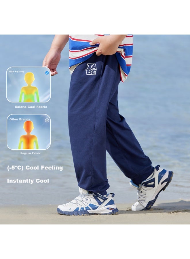 TABE Xiaozhutuoni Boys' Pants, Mosquito-repellent Trousers, Children's Thin Summer Pants, Cool-feeling Quick-dry Pants For Chubby Kids, Sports Pants For Teenagers - Image 1