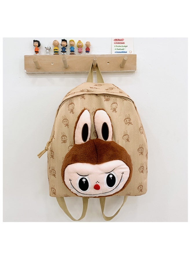 New Style Backpack Labu Plush Big Eyes Cartoon Cute Small Backpack Travel Leisure High Value Backpack 36*32*12CM - Image 3