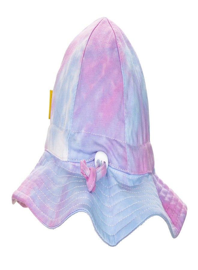 DASMINI Baby & Toddler Tie Dye Wide Brim Girls Sun Hats Summer Beach Kids Cute Caps for 0-5 Years, Tie Dye 1, 0-6 Months - Image 3