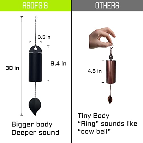 asdfg Deep Resonance Serenity Bell Large Wind Chimes for Outside Deep Tone Garden Bells Wind Chimes 528 Hz Low Pitch Wind Bell 30 inch (Large) - Image 2