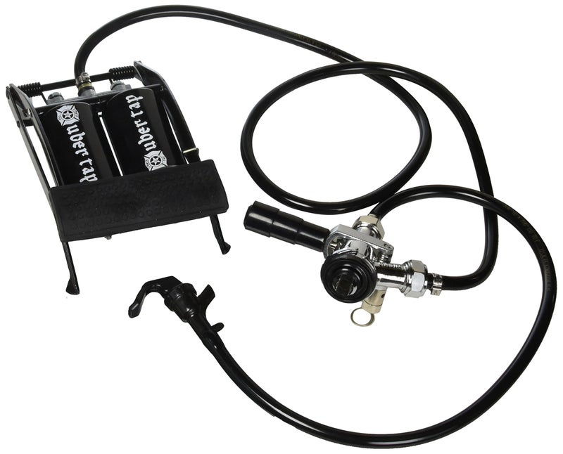 Bev Rite Ubertap Draft Beer Keg Tap Picnic Party Pump Single Faucet with Foot Pump US Sankey D coupler Black