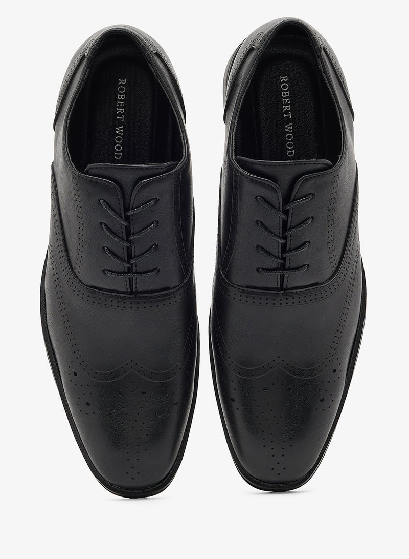 Robert Wood Wing Cap Brogue Formal Lace Ups - Image 4