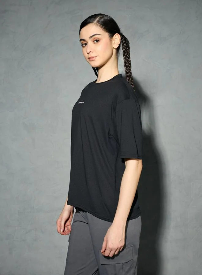 Technosport Technosport Solid Boxy Fit Short Sleeve T-Shirt