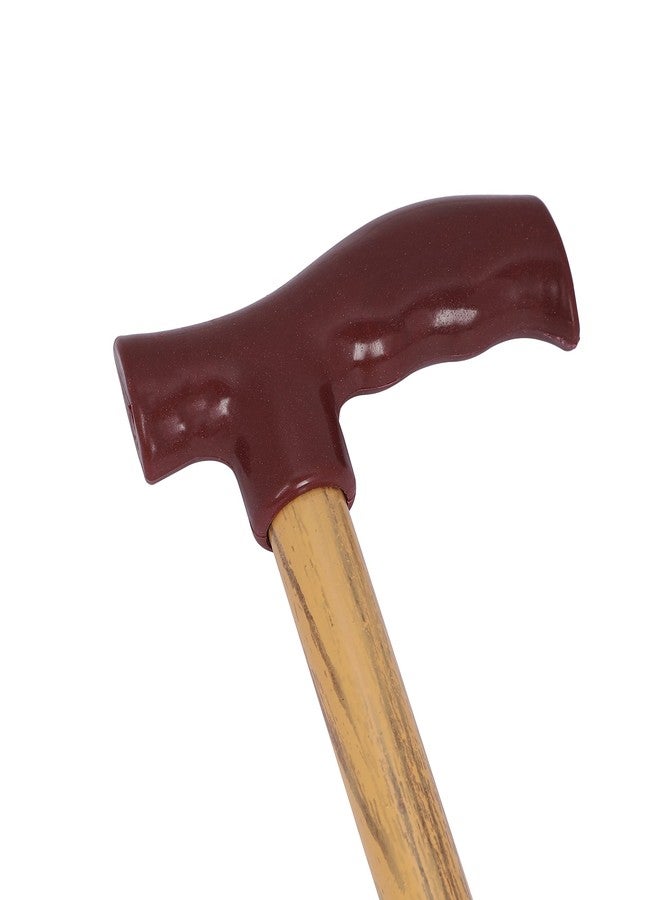 عصا مشي معدنية بلمسة نهائية خشبية من دكتور تورسو، قابلة لتعديل الارتفاع، مصنوعة من الفولاذ الطري، مناسبة للمرضى وكبار السن وذوي الاحتياجات الخاصة (لمسة نهائية خشبية). - Image 4