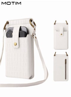Motim Crossbody Wallet Phone Case Cellphone Bag for iPhone 16/15/14/13/12/11 Series, Leather Shockproof Mobile Phone Bag Cover with Shoulder Strap and Card Slots, Universal Phone Cases  - Image 1