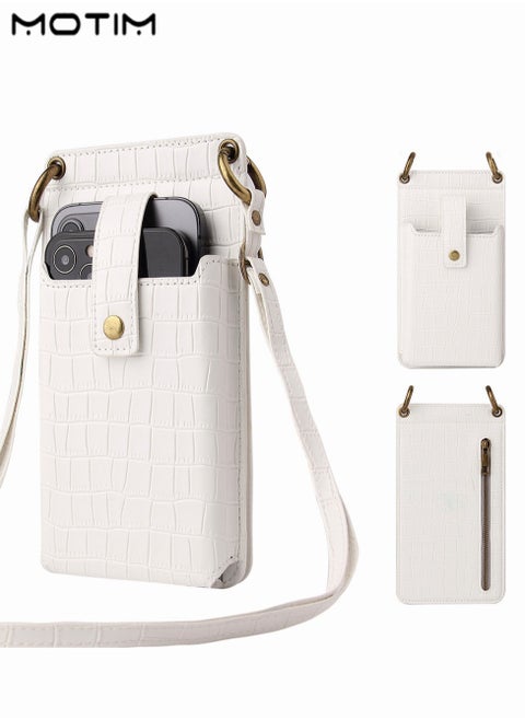 Crossbody Wallet Phone Case Cellphone Bag for iPhone 16/15/14/13/12/11 Series, Leather Shockproof Mobile Phone Bag Cover with Shoulder Strap and Card Slots, Universal Phone Cases