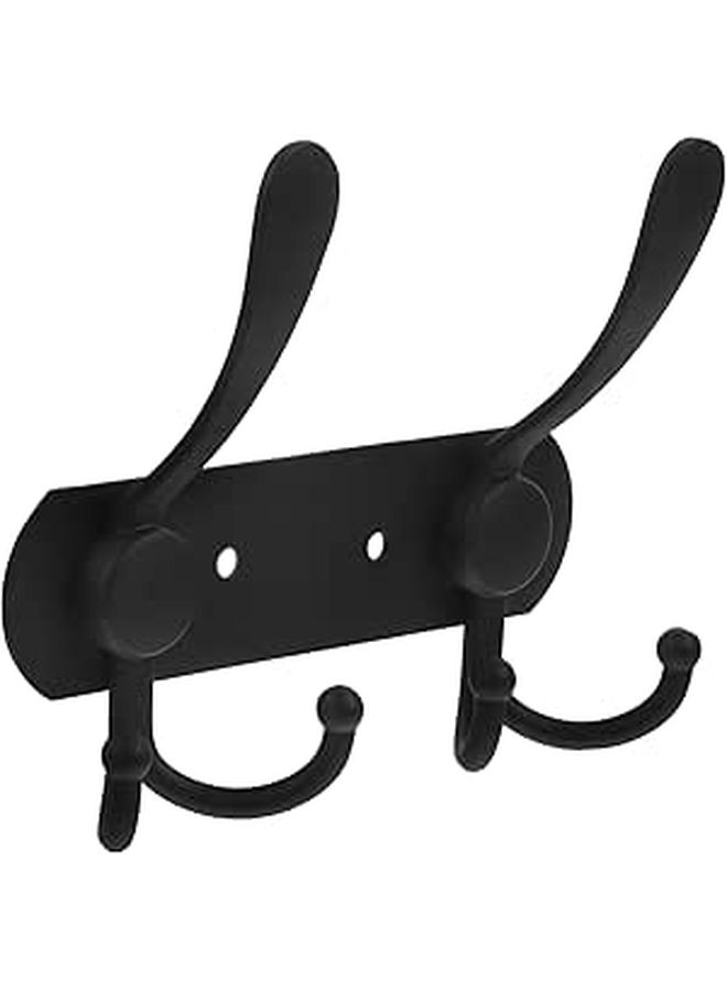 Stainless Steel Bathroom Towel Rack With 2 Hooks And Key Storage Wall Hanger - Image 1